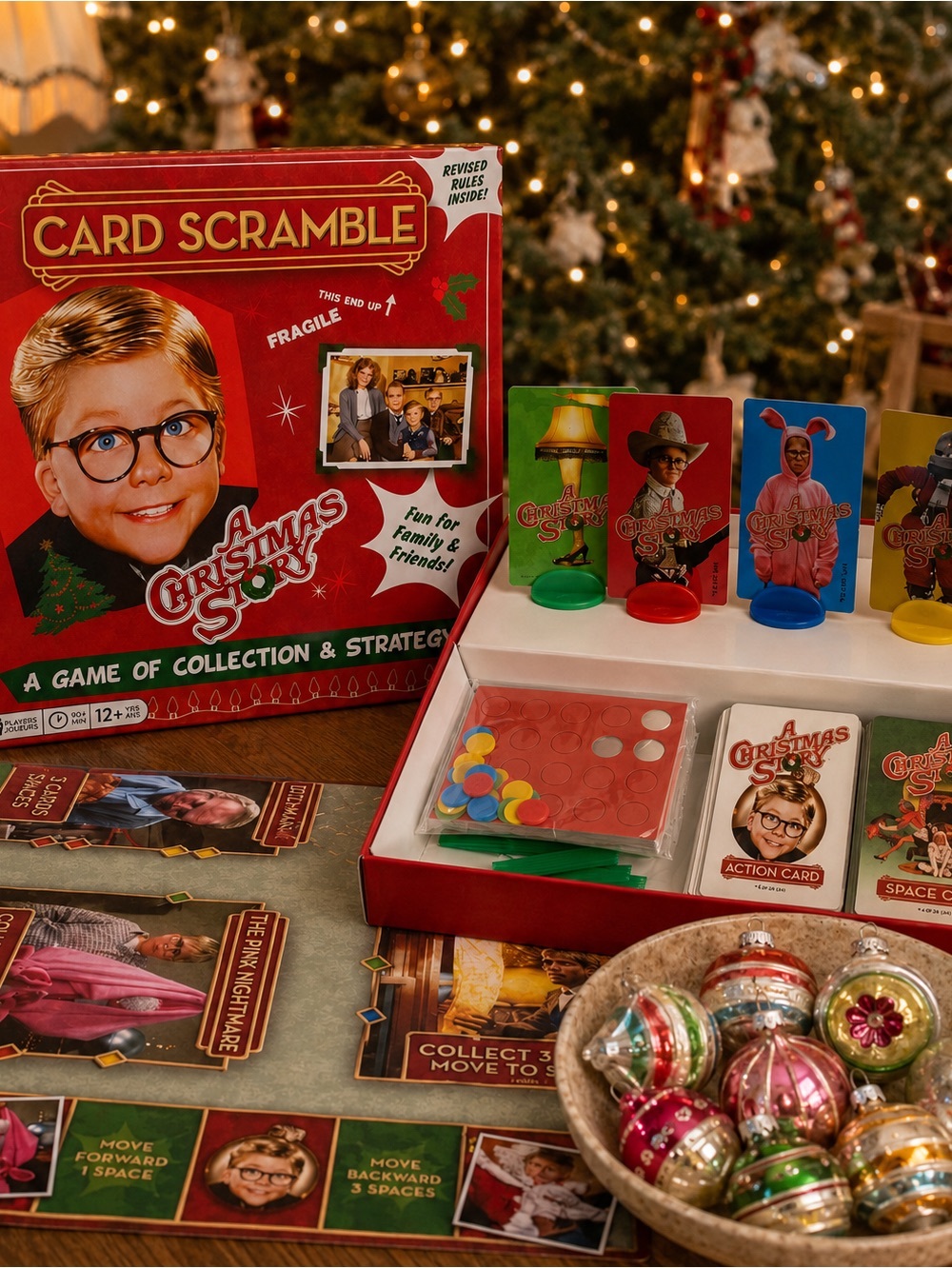 A Christmas Story Game Night Card & Scrabble Set – Holiday Family Game